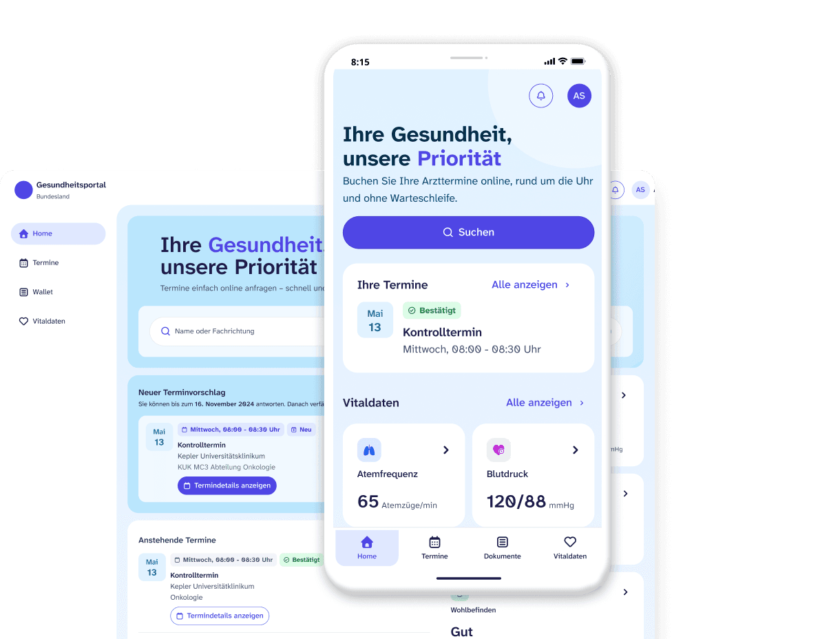 health.portal — desktop and mobile app